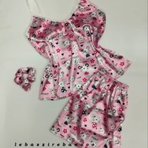 تاپ وشورتک ساتن موشی لباس زیر بانو قم